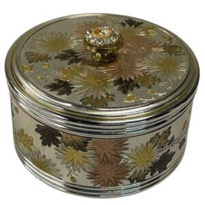Vintage Sankyo Japan Music Jewelry Box Powder Box